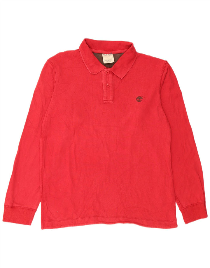 Timberland Polo De Manga Larga De Ajuste Regular Para Hombre Algodón Rojo Medio
