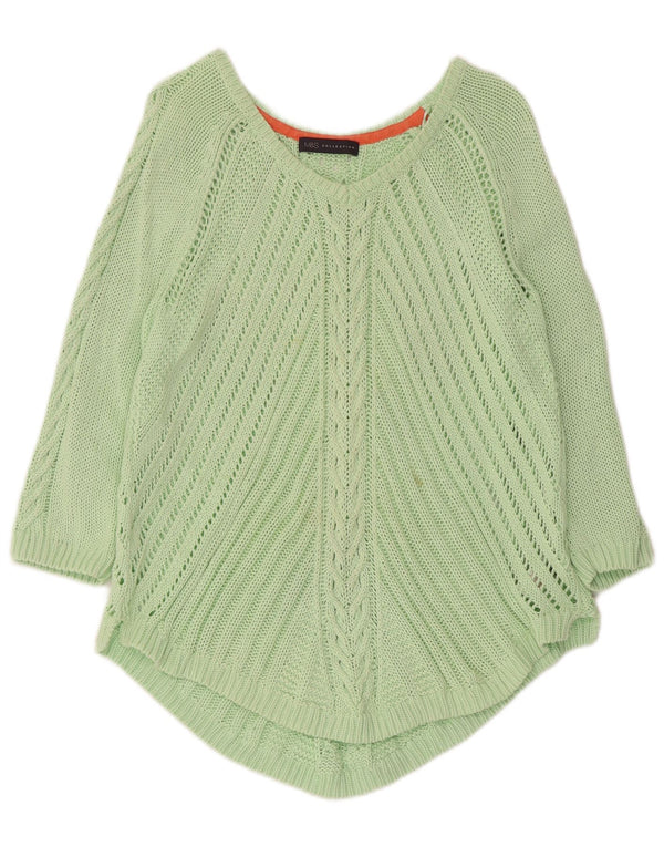 Marks & Spencer Jersey asimétrico con Cuello en V para Mujer UK 40 XL Verde