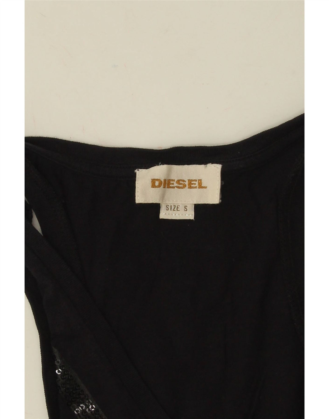 Diesel Mujer Chaleco Top UK 10 Small Negro