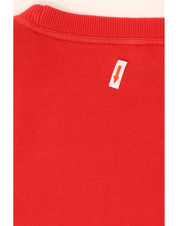 Paul & Shark - Jersey de cuello redondo para hombre, talla grande, algodón rojo