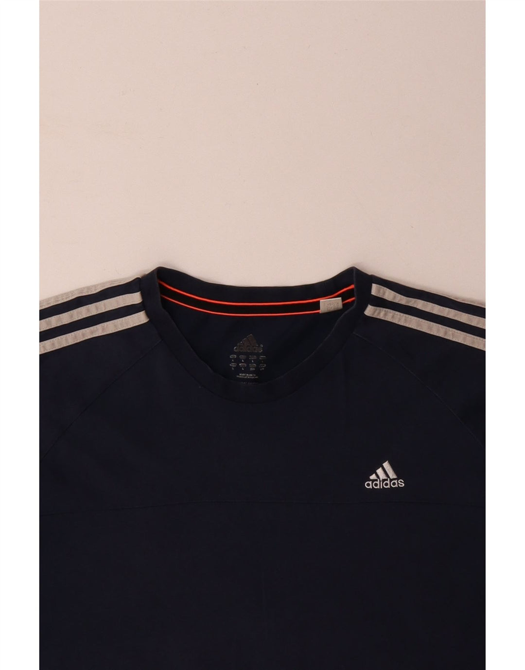 ADIDAS Camiseta Climalite para hombre Top grande de algodón azul marino