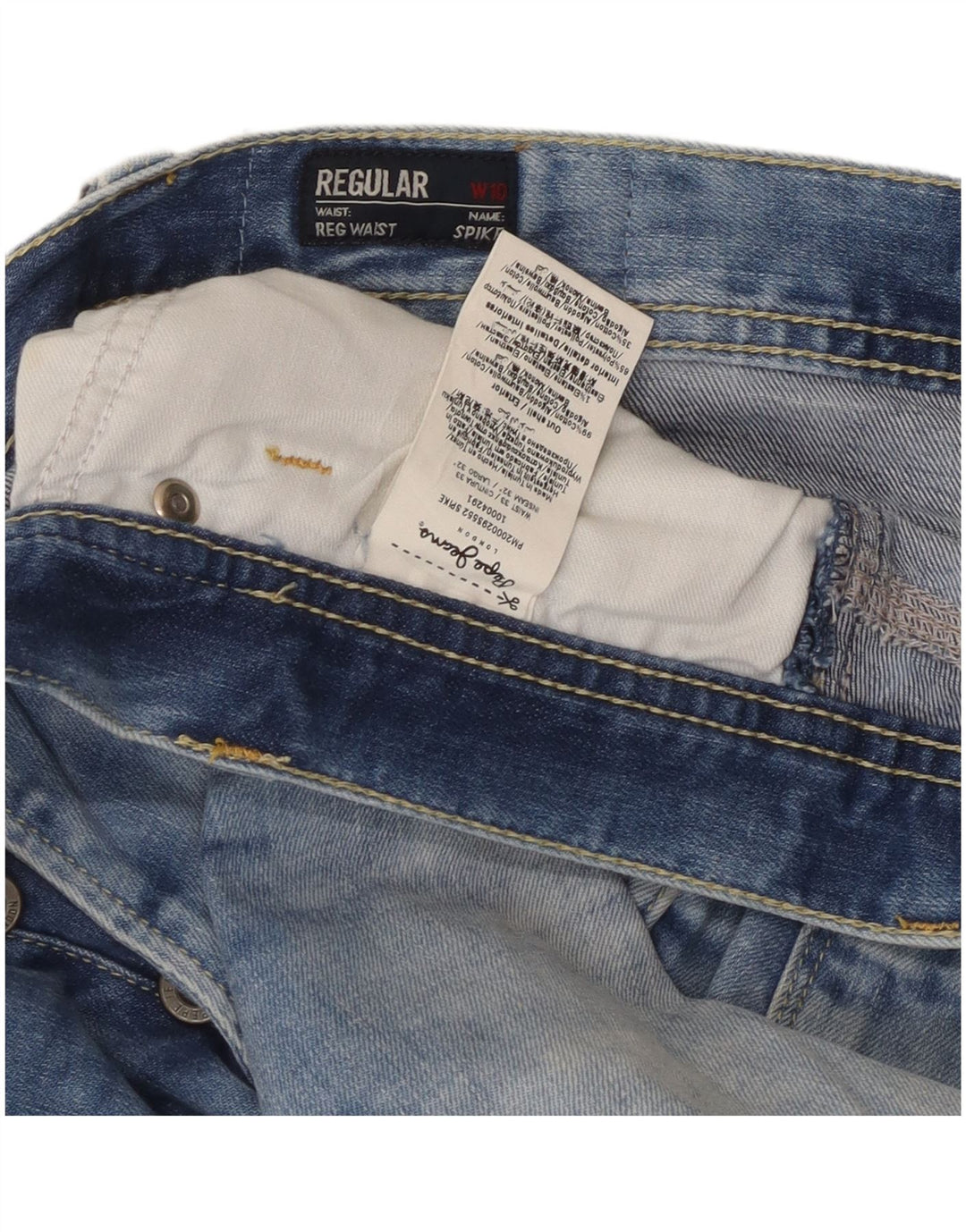 PEPE Jeans Vaqueros Rectos Mujer W33 L32 Azul Algodón