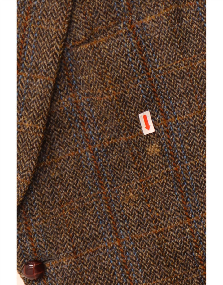 Walker and Hawkes Harris Tweed Blazer Chaqueta para Hombre IT 46 3XL Marrón
