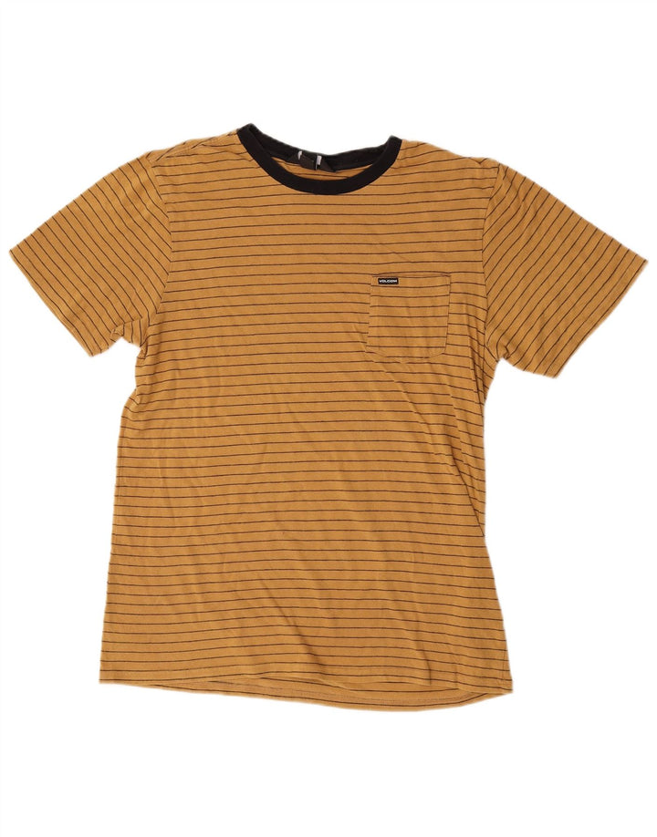 Camiseta Volcom Hombre Top Medium Yellow Stripes Cotton