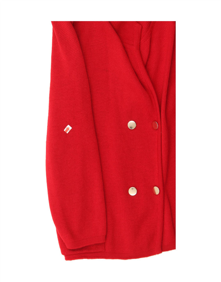 VINTAGE Womens Cardigan Sweater UK 14 Large Red Vintage Vintage and Second-Hand Vintage from Messina Hembry 
