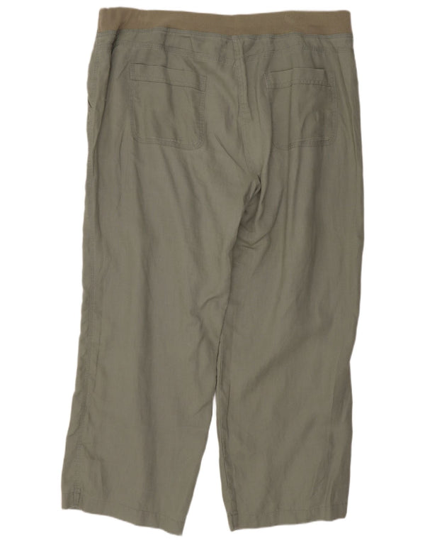Marks & Spencer Pantalones Casuales de Corte Suelto para Mujer UK 40 Large W38 L27 Caqui