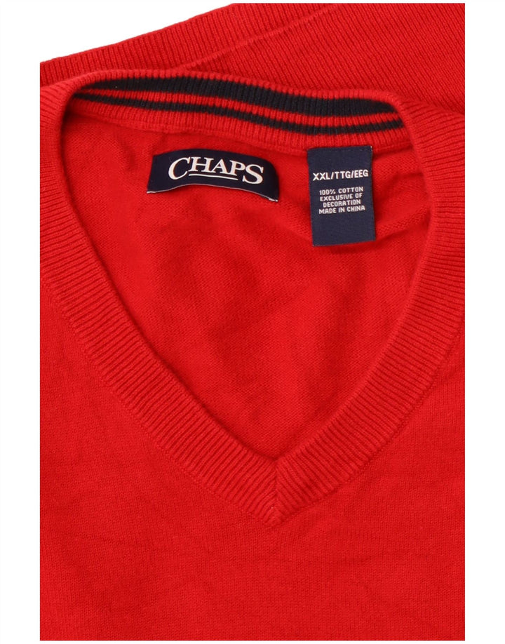 CHAPS Chaleco para hombre Camiseta sin mangas 2XL Algodón rojo