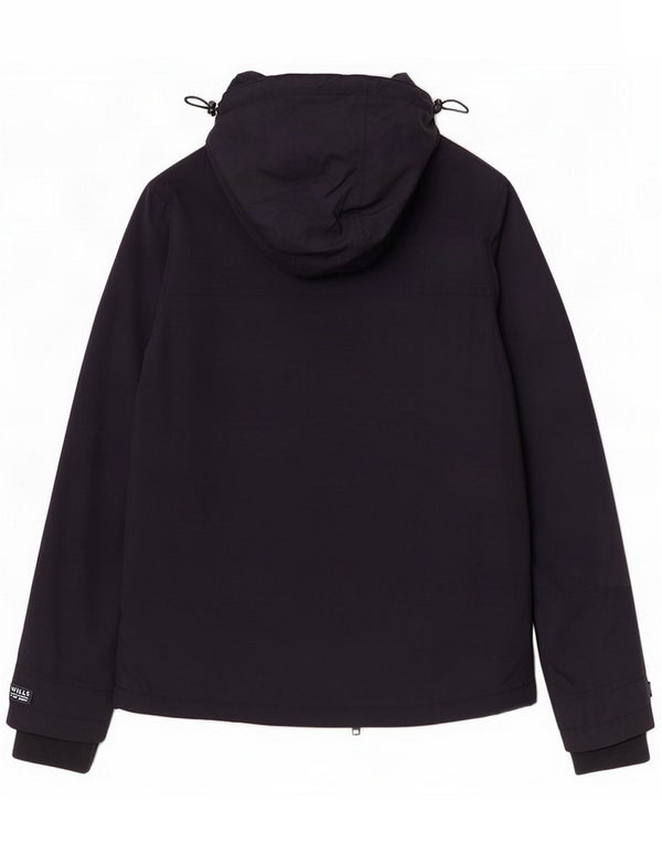 Chaqueta cortavientos con capucha para mujer Jack Wills UK 8 Small Azul marino Nylon