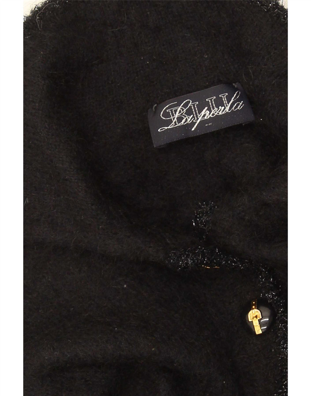 La Perla - Cárdigan para mujer, talla 40, tamaño mediano, mohair negro