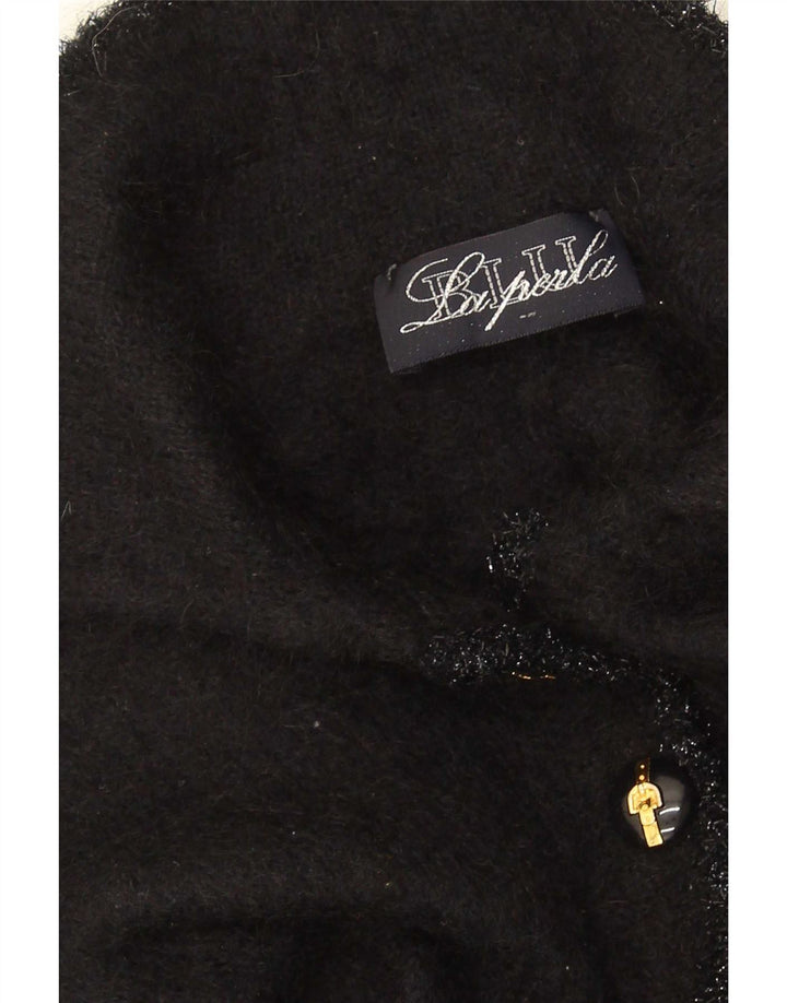 La Perla - Cárdigan para mujer, talla 40, tamaño mediano, mohair negro