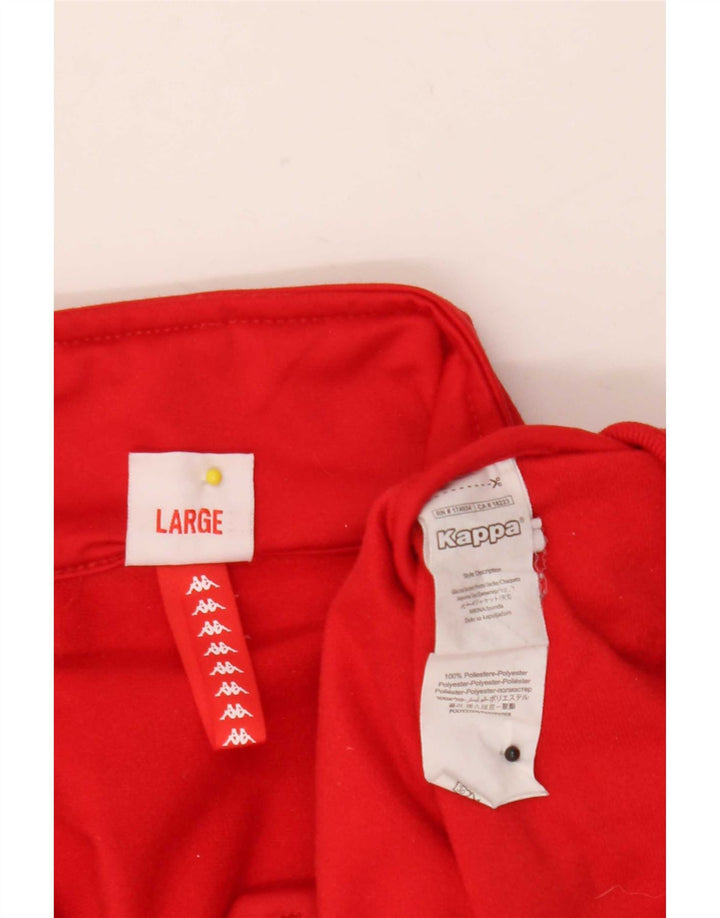 Kappa Mens Graphic Chándal Top Chaqueta Grande Rojo Colorblock Poliéster