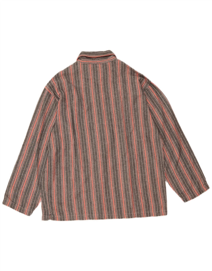 CALVIN KLEIN Camisa holgada de hombre de algodón a rayas gris pequeña