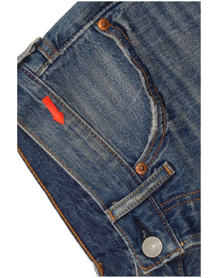 Levi's Mujer 501 Shorts De Mezclilla Desgastados W26 Algodón Azul Pequeño