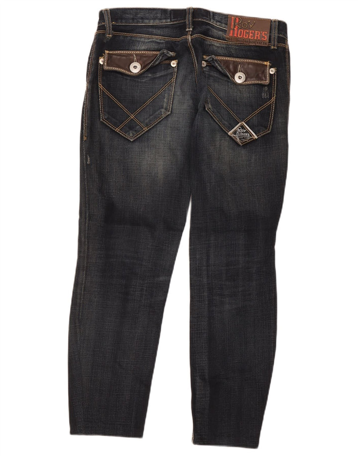 Roy Rogers Vaqueros ajustados desgastados para mujer W28 L26 azul