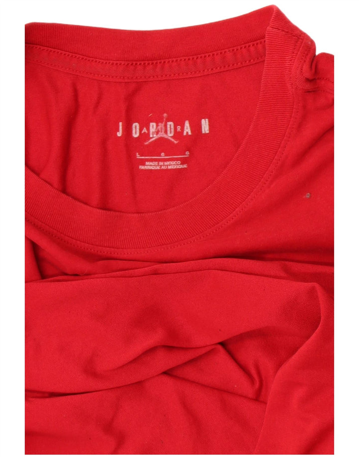 Jordan - Camiseta gráfica para hombre, talla grande, color rojo