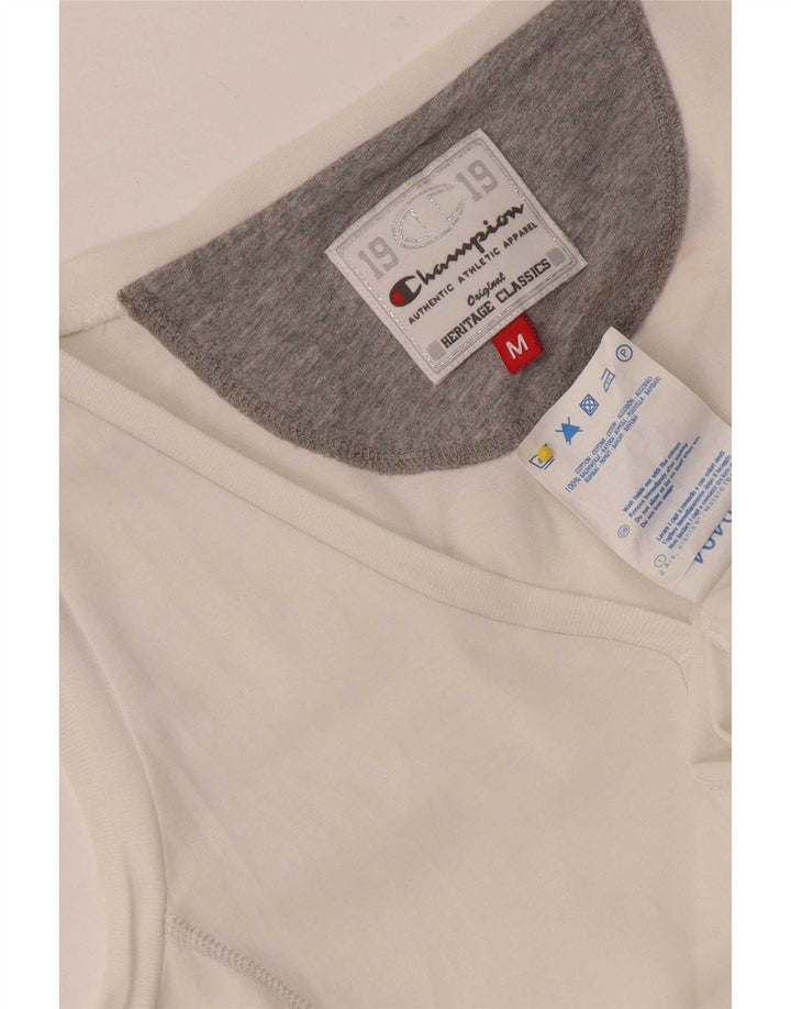 Champion Heritage Classics - Camiseta sin mangas para mujer, talla 40, algodón blanco mediano
