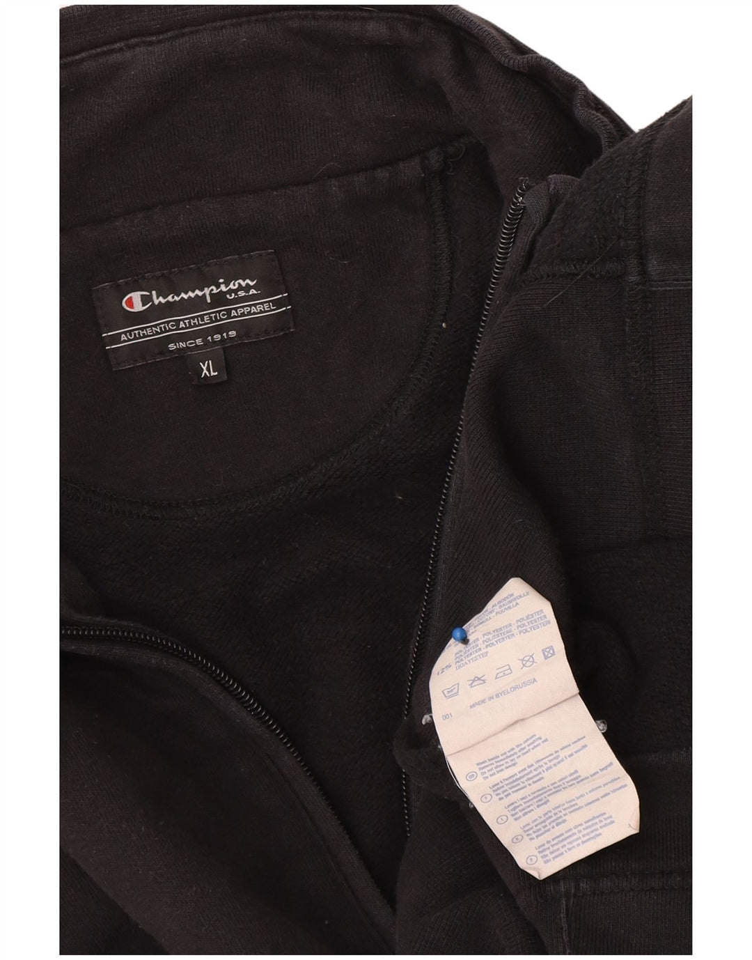 Champion Chaqueta de chándal para hombre XL Algodón negro