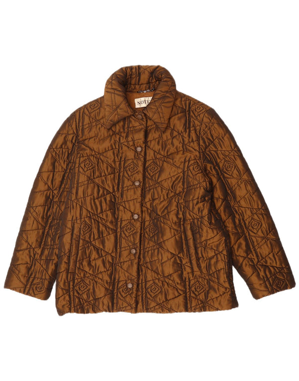 MARIELLA BURANI Chaqueta acolchada Notizie para mujer Reino Unido 14 Marrón grande