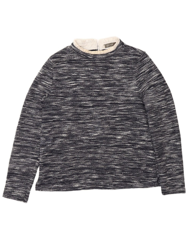 Oasis Mujer Top Manga Larga UK 42 Medio Azul Marino Moteado