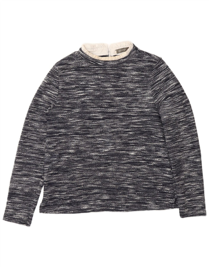 Oasis Mujer Top Manga Larga UK 42 Medio Azul Marino Moteado