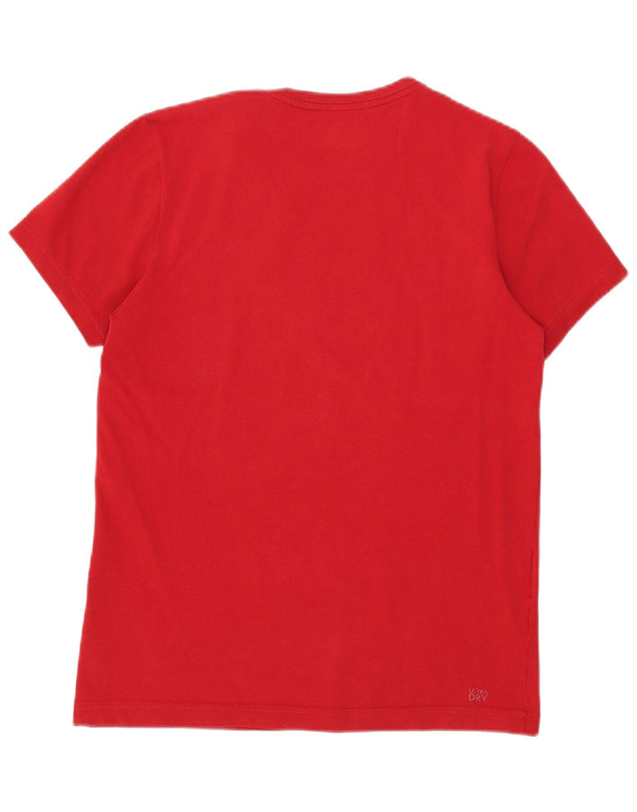 Lacoste Camiseta gráfica para hombre talla 3 pequeña algodón rojo
