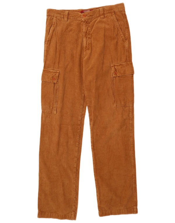 Carrera Pantalones cargo de pana para hombre IT 50 Large W34 L33 Algodón marrón