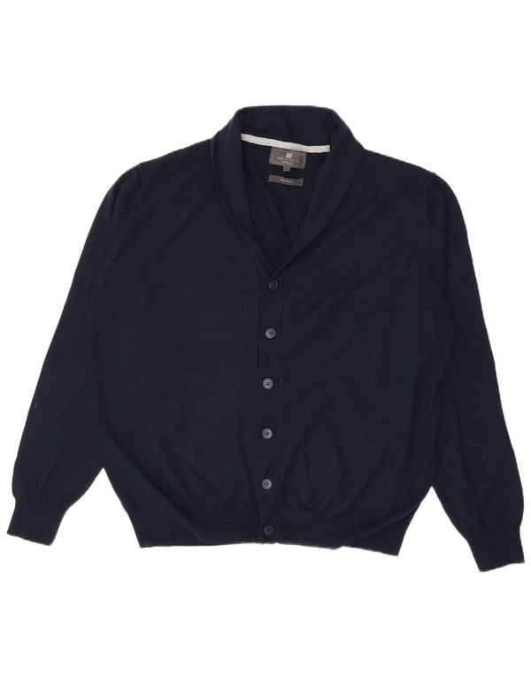 Marks & Spencer Suéter tipo cárdigan a medida para hombre 2XL Acrílico azul marino