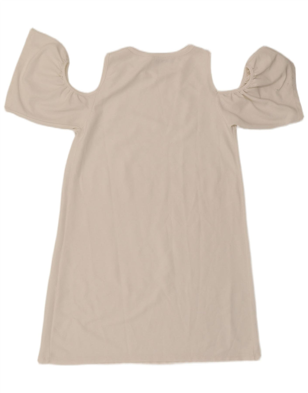 Zara Mujer Vestido Con Hombros Descubiertos UK 10 Small Blanco