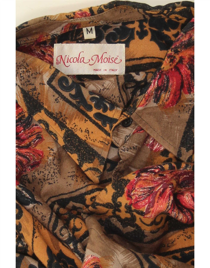 Camisa vintage para hombre Patchwork multicolor medio