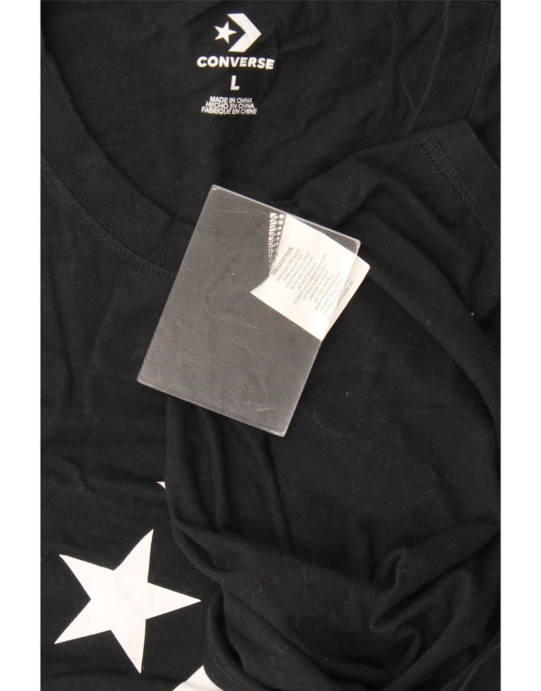 Converse Hombre Gráfico Chaleco Top Grande Algodón Negro