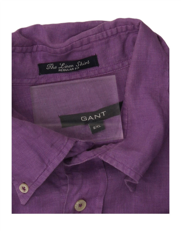 GANT Camisa Regular Fit para Hombre 2XL Lino Morado