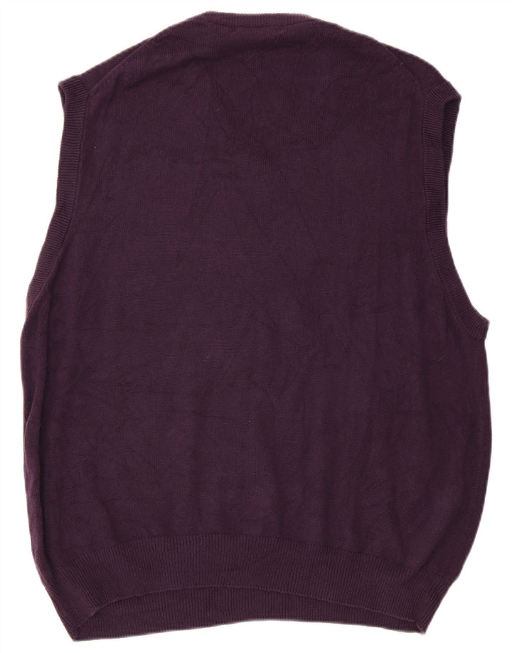 Izod Hombre Chaleco Tank Top Grande Algodón Púrpura