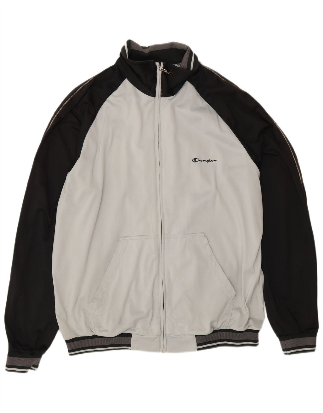 Champion Chaqueta De Chándal Para Hombre Grande Blanco Colorblock