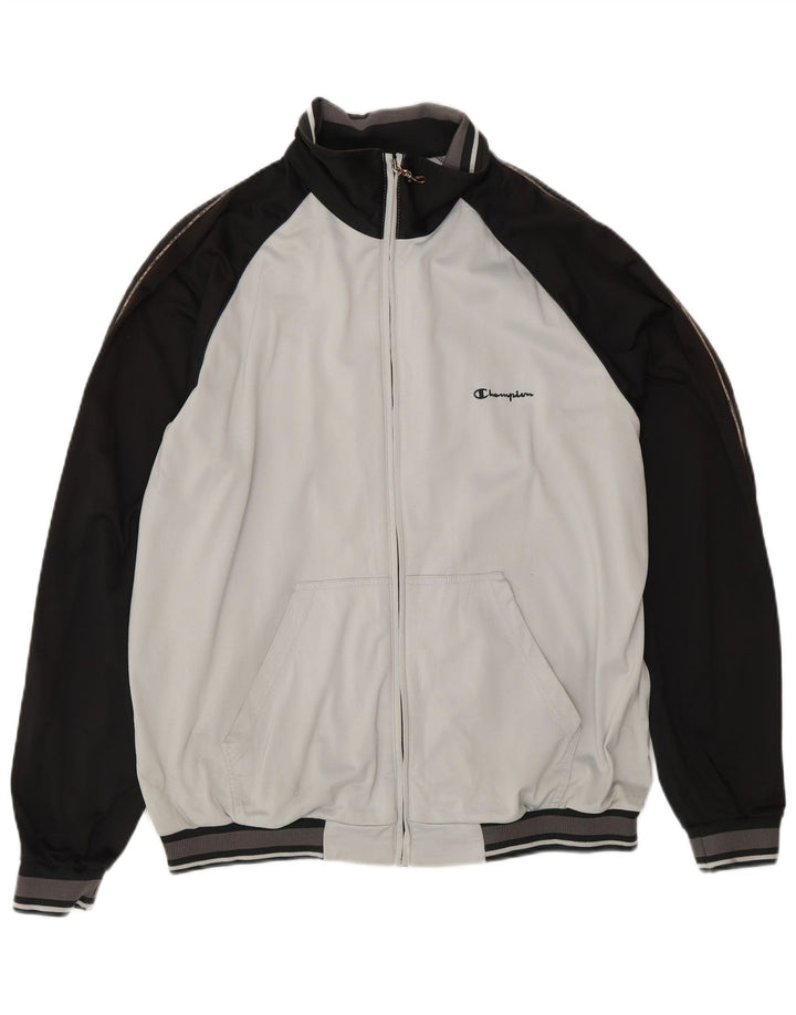 Champion Chaqueta De Chándal Para Hombre Grande Blanco Colorblock