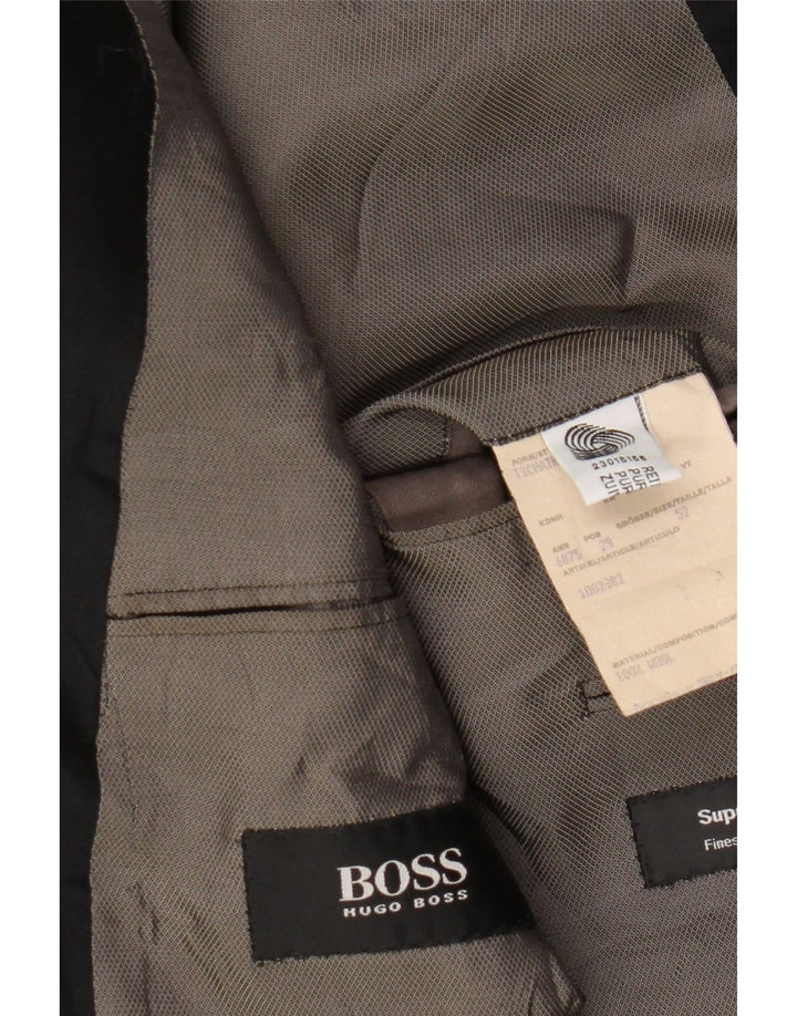 Hugo Boss Chaqueta tipo blazer con 1 botón para hombre IT 52 XL Lana negra