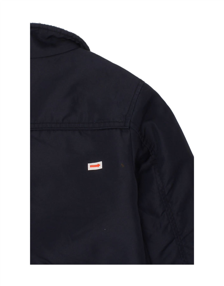 BENETTON Boys Bomber Jacket 7-8 Years Navy Blue Polyamide Vintage Benetton and Second-Hand Benetton from Messina Hembry 