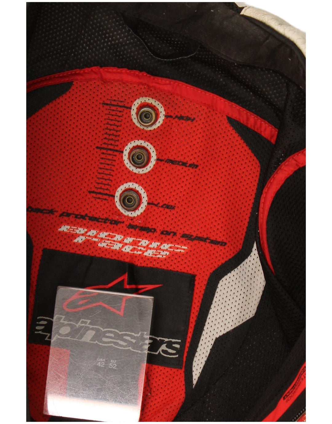 Chaqueta Alpinestars Graphic Racer para hombre Talla 52 Grande Blanco Colorblock
