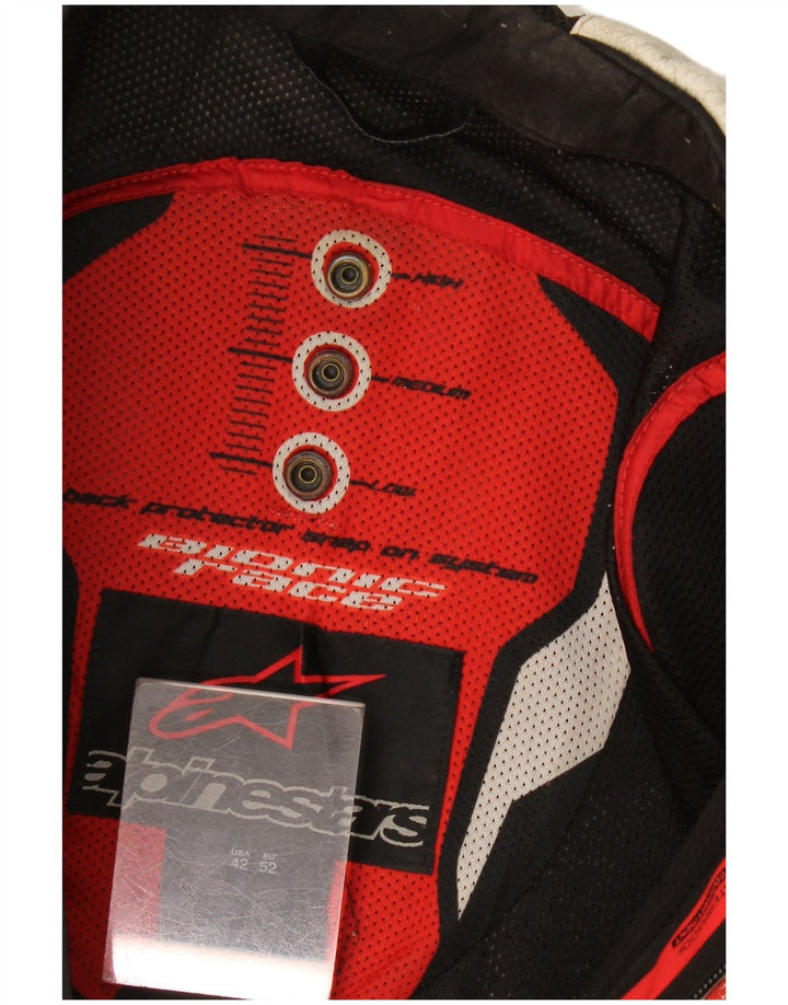Chaqueta Alpinestars Graphic Racer para hombre Talla 52 Grande Blanco Colorblock