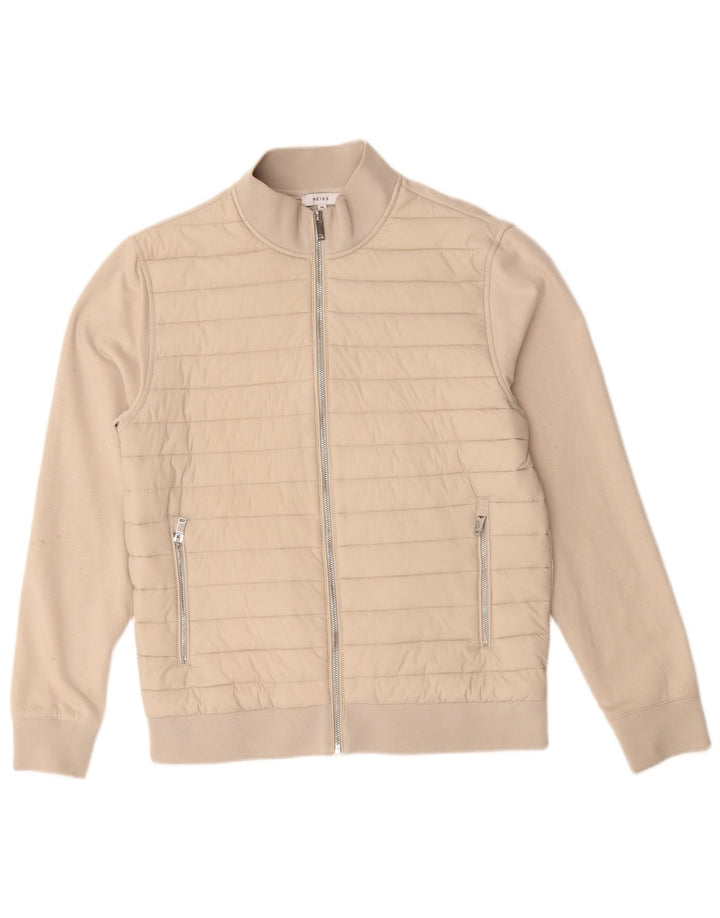 Chaqueta de chándal acolchada para hombre Reiss Algodón beige medio