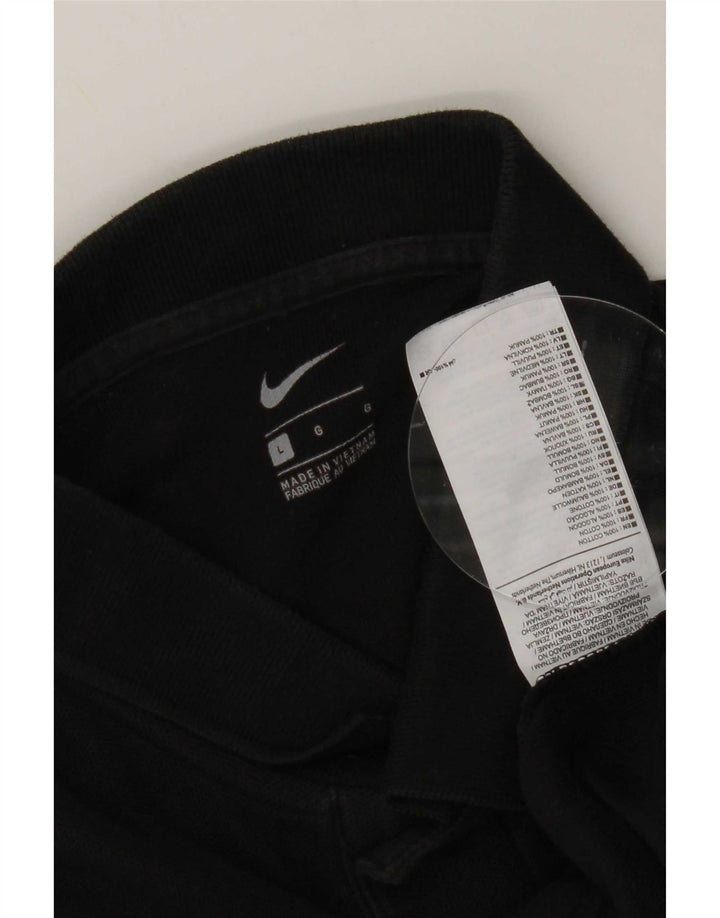 Polo Nike Hombre Grande Negro Algodón