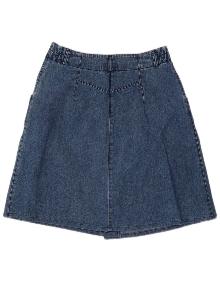 Falda vaquera vintage para mujer IT 44 Mediana W28 Algodón azul