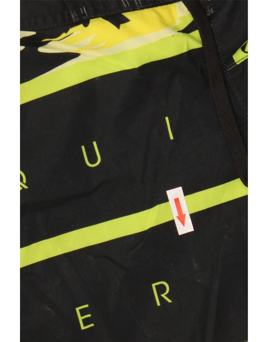 Quiksilver Mens Graphic Bañador Shorts Grande Poliéster A Rayas Negras