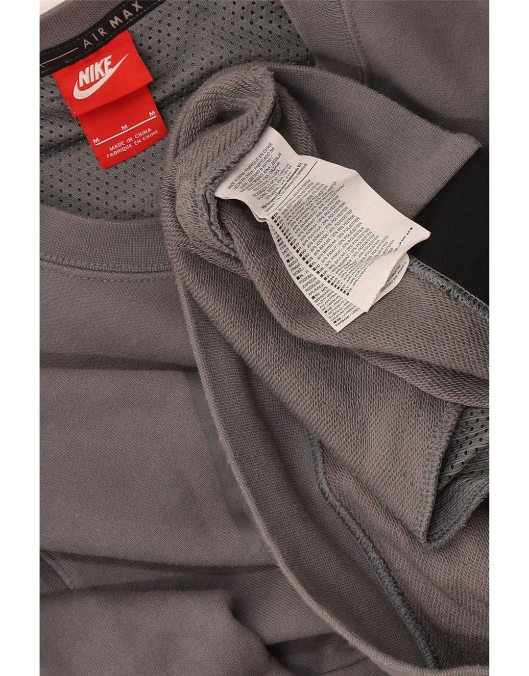 Nike Hombre Air Max Graphic Sudadera Jumper Algodón Gris Medio