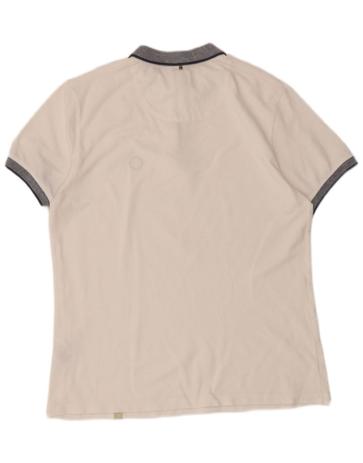 Polo de rugby para hombre Pretty Green de algodón blanco mediano