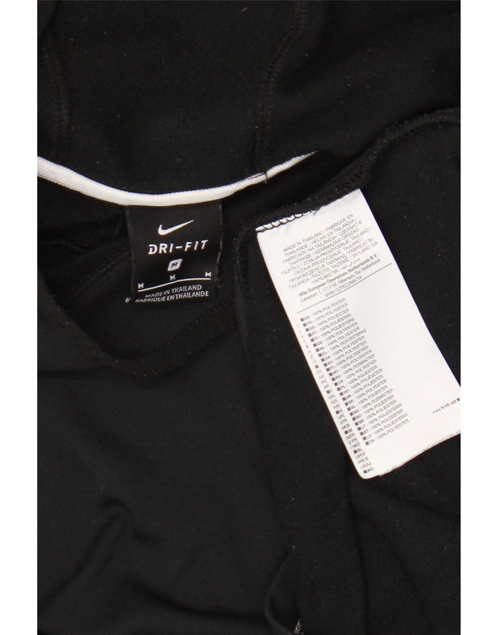 Nike Camiseta con capucha Dri Fit para hombre Manga larga Poliéster color negro medio