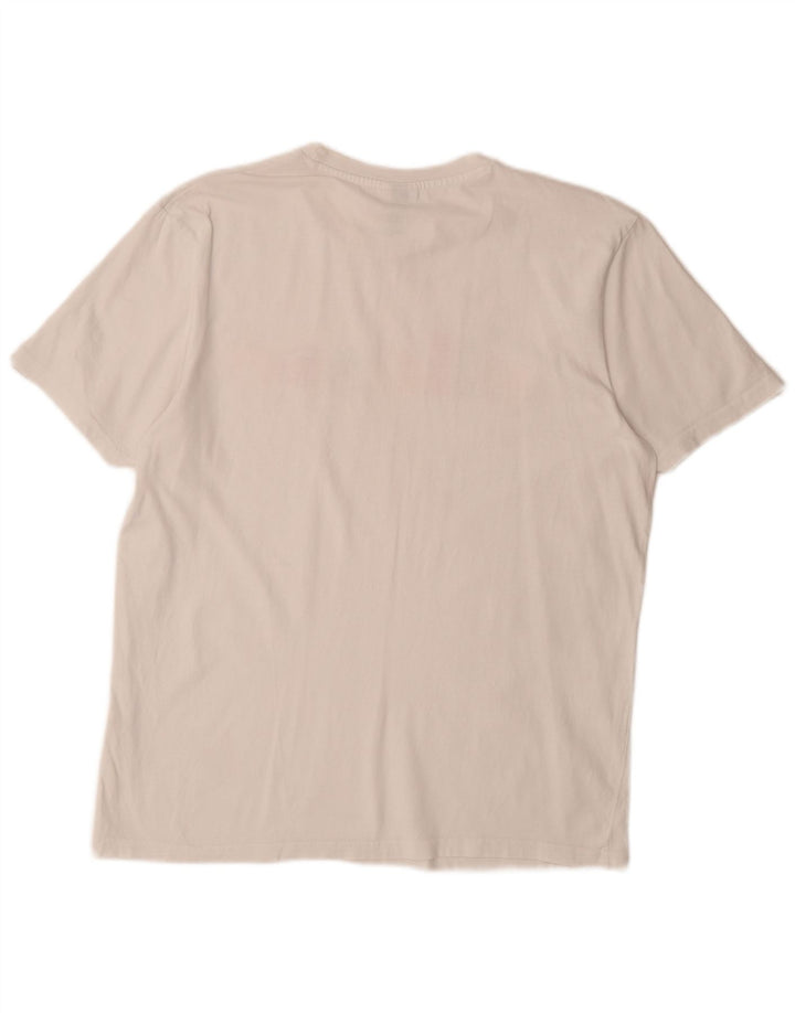 ELLESSE Camiseta gráfica para hombre Top grande blanco