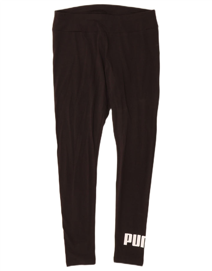 PUMA Leggings gráficos para mujer UK 12 Mediano Algodón negro