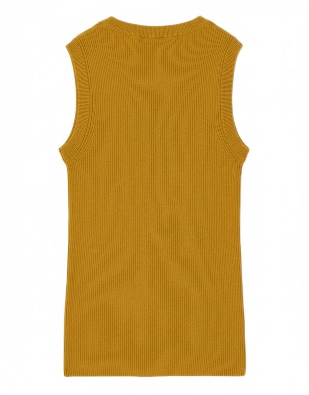 Marks & Spencer Camiseta sin mangas para mujer UK 12 Viscosa amarilla mediana