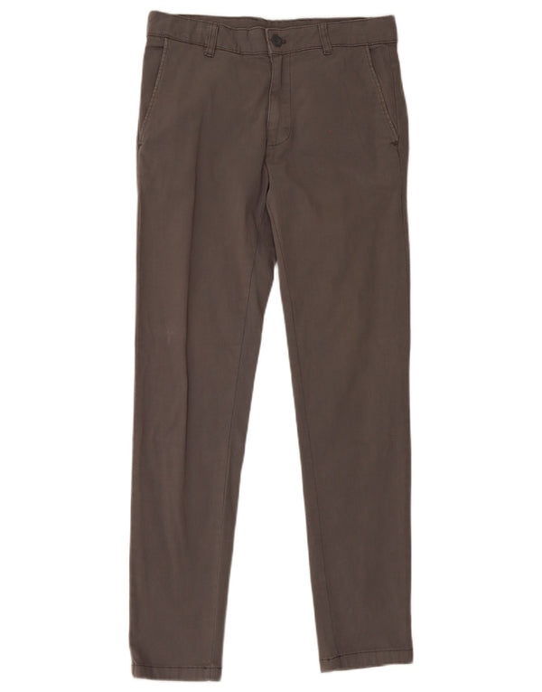 Zara Mens Slim Chino Pantalones EU 38 Small W30 L30 Gris Algodón