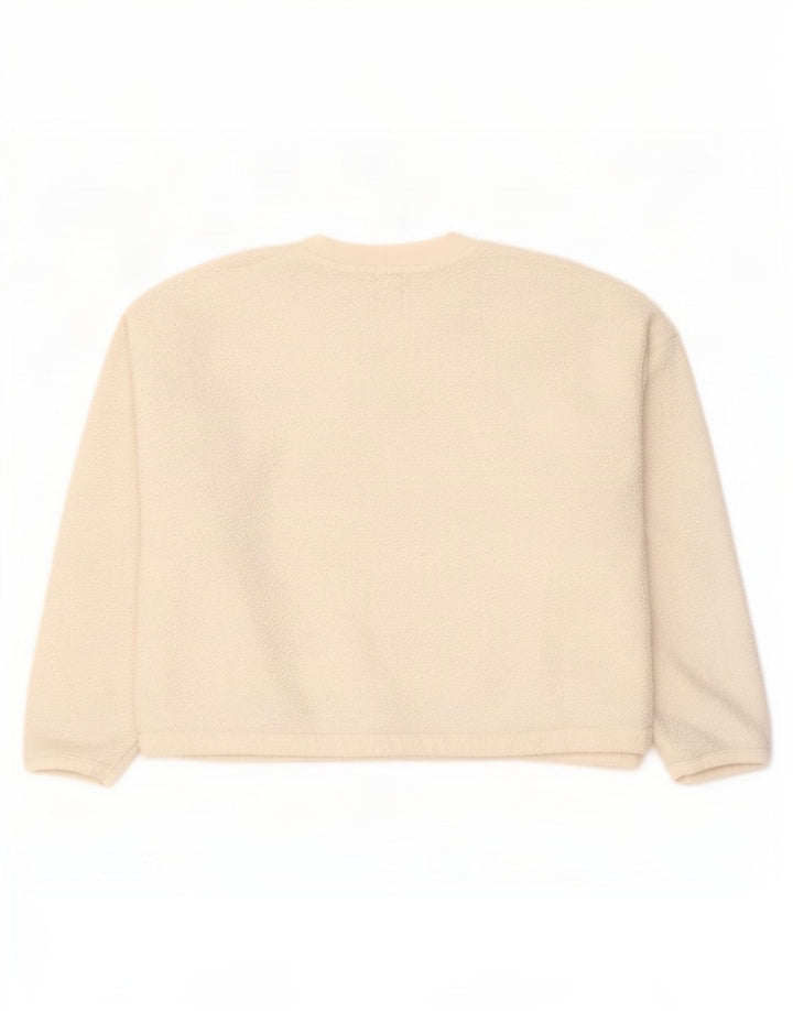 Gap Jersey de forro polar para mujer UK 46 Grande Poliéster blanco roto